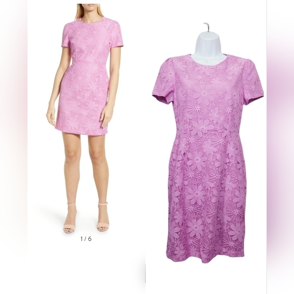 NWT Rachel Parcell Cap Sleeve Lace Sheath Dress